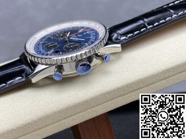 BLS Factory Breitling Navitimer Replica AB0127211C1A1 Blue Dial Leather Strap: A Classic Reimagined