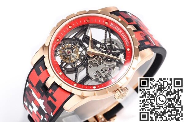 BBR Factory Replica Roger Dubuis Watches Excalibur RDDBEX0393 Red Camouflage Strap: The Bold Tourbillon Timepiece