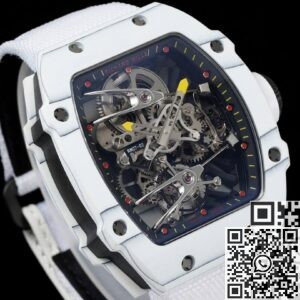 Replica Richard Mille RM27-02 Tourbillon White Nylon Strap