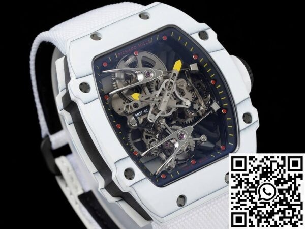 Replica Richard Mille RM27-02 Tourbillon White Nylon Strap