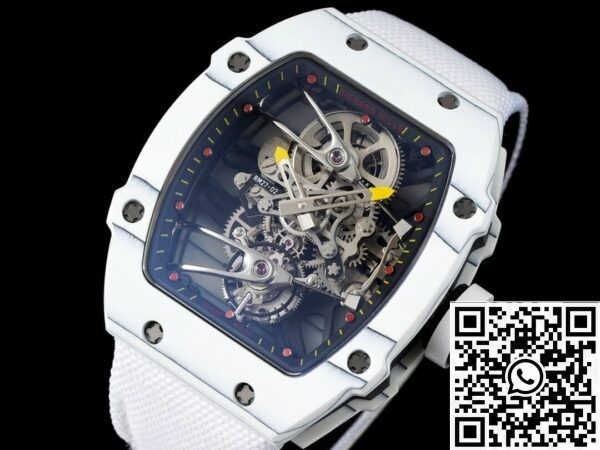 Replica Richard Mille RM27-02 Tourbillon White Nylon Strap