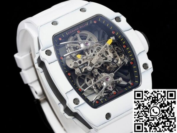 Replica Richard Mille White RM Factory RM27-02 Tourbillon Strap