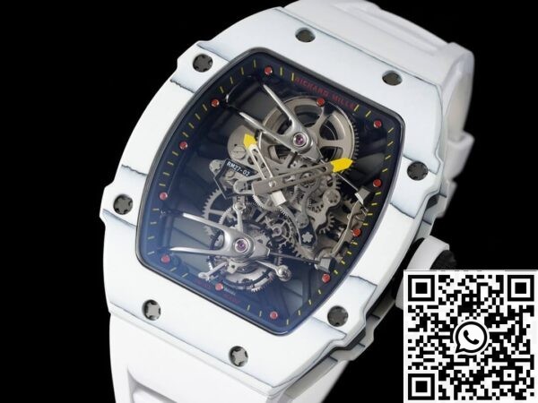 Replica Richard Mille White RM Factory RM27-02 Tourbillon Strap