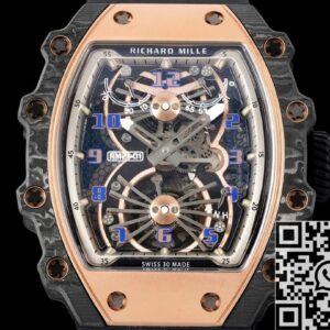 RM Factory Black Strap Richard Mille RM21-01 Tourbillon