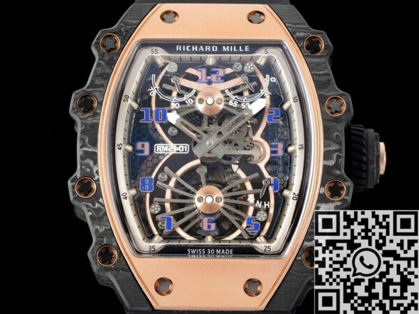 RM Factory Black Strap Richard Mille RM21-01 Tourbillon