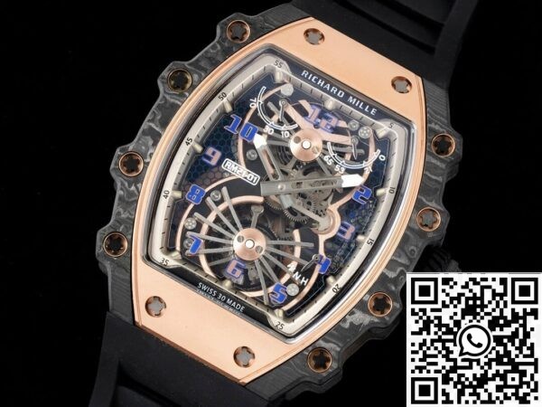 RM Factory Black Strap Richard Mille RM21-01 Tourbillon