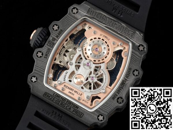 RM Factory Black Strap Richard Mille RM21-01 Tourbillon