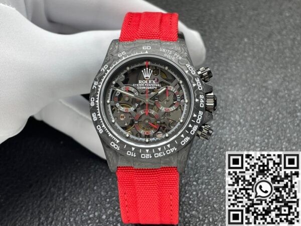 Custom Rolex Daytona DIW Carbon Fiber Case Red