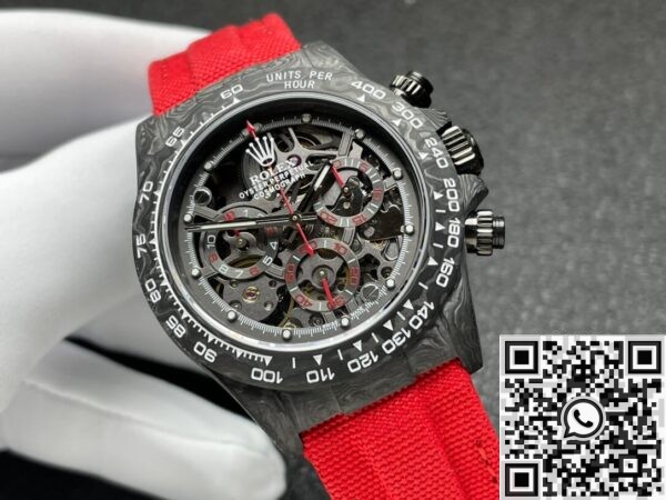 Custom Rolex Daytona DIW Carbon Fiber Case Red