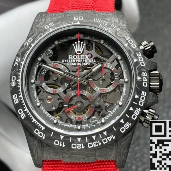 Custom Rolex Daytona DIW Carbon Fiber Case Red