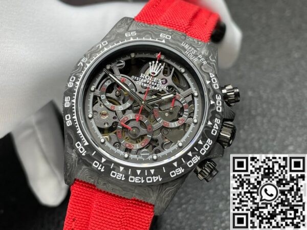 Custom Rolex Daytona DIW Carbon Fiber Case Red