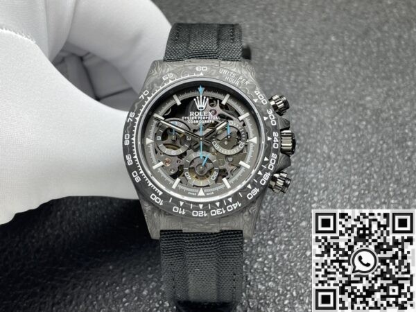 DIW Rolex Replica Custom Daytona Carbon Fiber Case Black