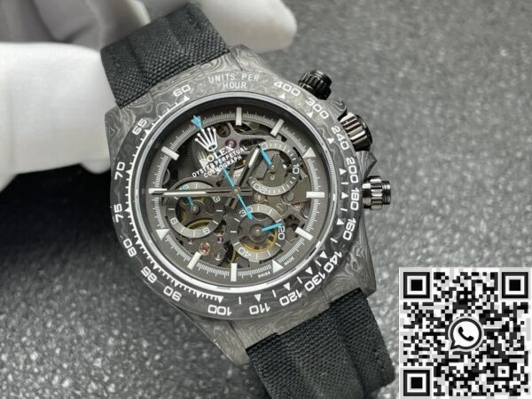 DIW Rolex Replica Custom Daytona Carbon Fiber Case Black