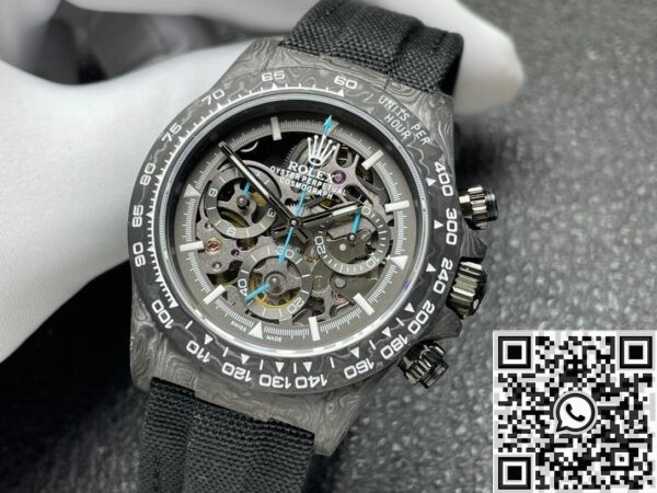 DIW Rolex Replica Custom Daytona Carbon Fiber Case Black