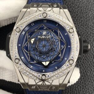 Replica Hublot Big Bang Blue Dial - WWF Factory Diamond Set