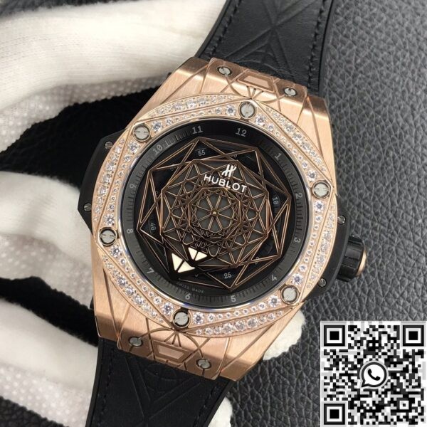 Copy Hublot Watches - Big Bang Gold Case Diamonds