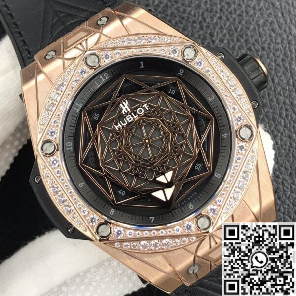 Copy Hublot Watches - Big Bang Gold Case Diamonds