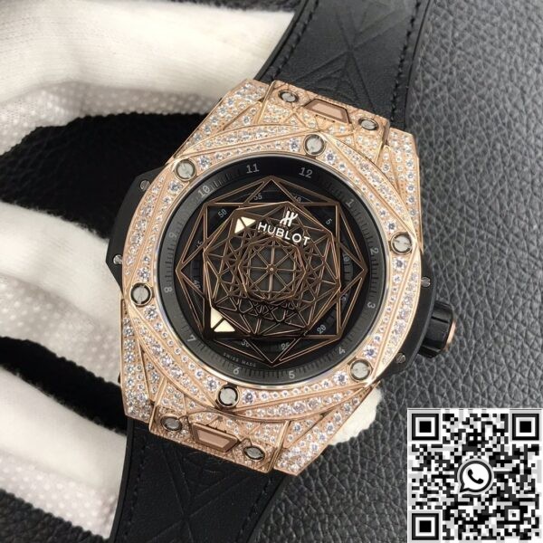 Imitate Hublot Big Bang - Gold Full Diamond Case