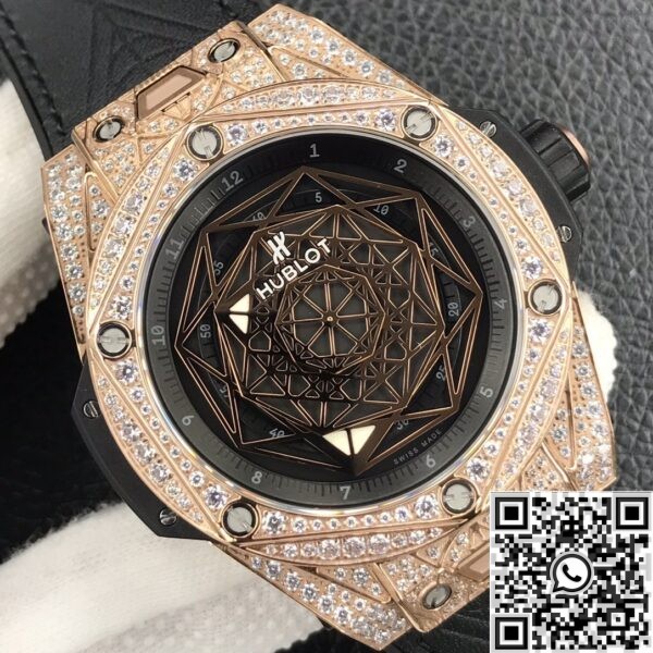 Imitate Hublot Big Bang - Gold Full Diamond Case