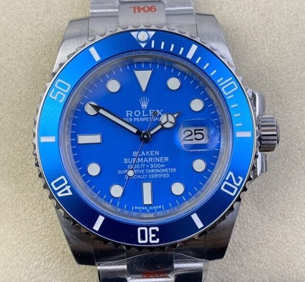 Custom Rolex Watch SW Submariner 116610LN Blue Dial