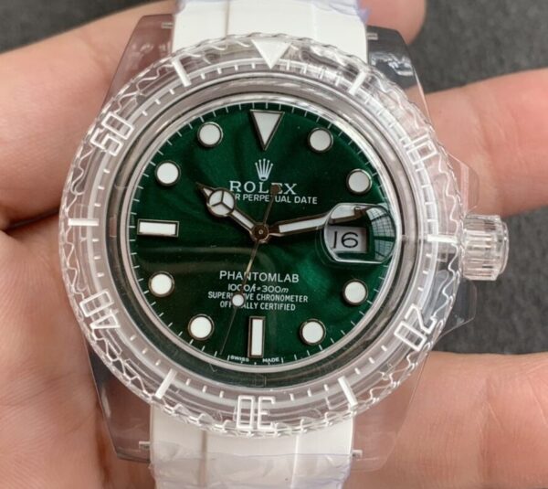 CH Custom Rolex Submariner Dark Green Dial Watch