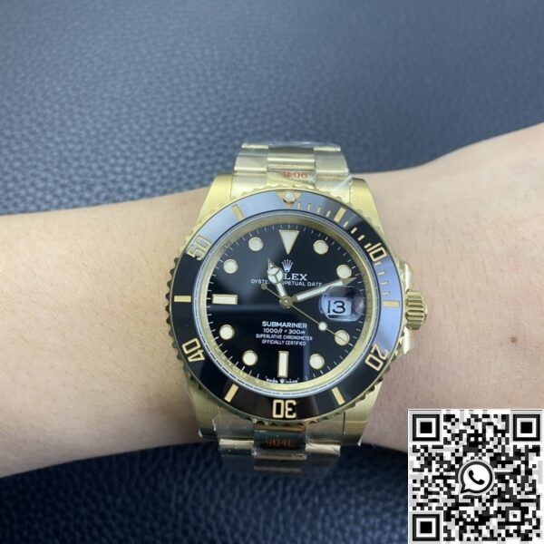 GM Factory Fake Rolex Submariner M126618LN-0002 Gold Watch