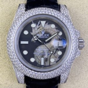 Custom Diamond Rolex Submariner Dragon Dial IPK Set Watches