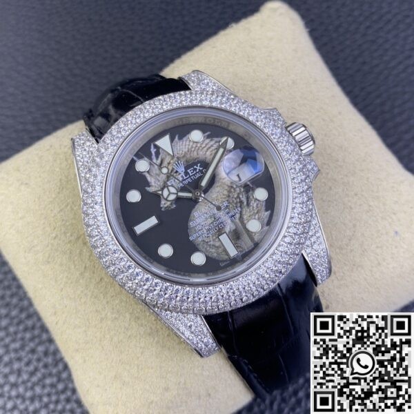 Custom Diamond Rolex Submariner Dragon Dial IPK Set Watches