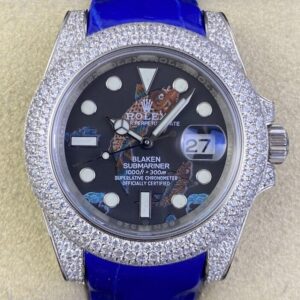 Custom Diamond Rolex Submariner Koi Dial IPK Set Watch