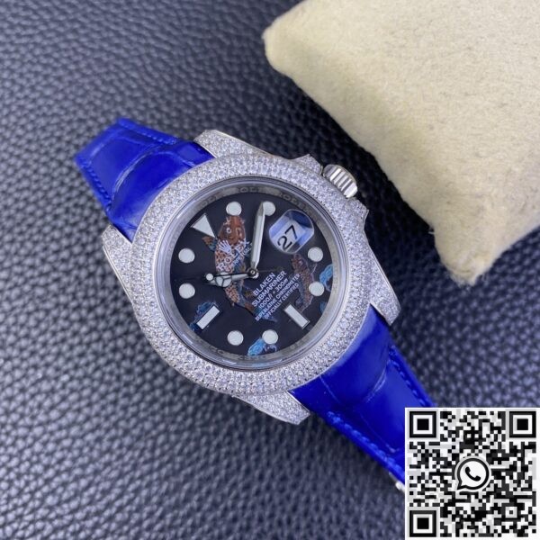 Custom Diamond Rolex Submariner Koi Dial IPK Set Watch