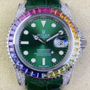 Rolex Submariner Custom IPK Rainbow Diamond Bezel