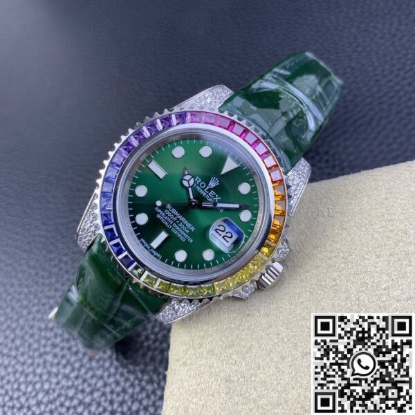 Rolex Submariner Custom IPK Rainbow Diamond Bezel