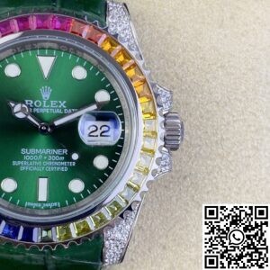 Rolex Submariner Custom IPK Rainbow Diamond Bezel