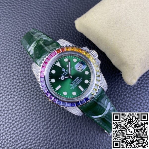 Rolex Submariner Custom IPK Rainbow Diamond Bezel