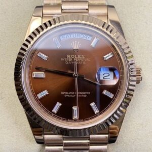 BP Factory Fake Rolex - Day Date Rose Gold Diamond Watch