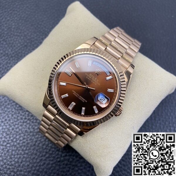 BP Factory Fake Rolex - Day Date Rose Gold Diamond Watch