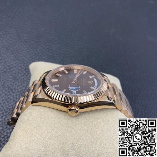 BP Factory Fake Rolex - Day Date Rose Gold Diamond Watch