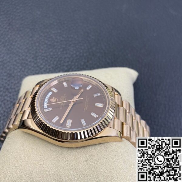 BP Factory Fake Rolex - Day Date Rose Gold Diamond Watch