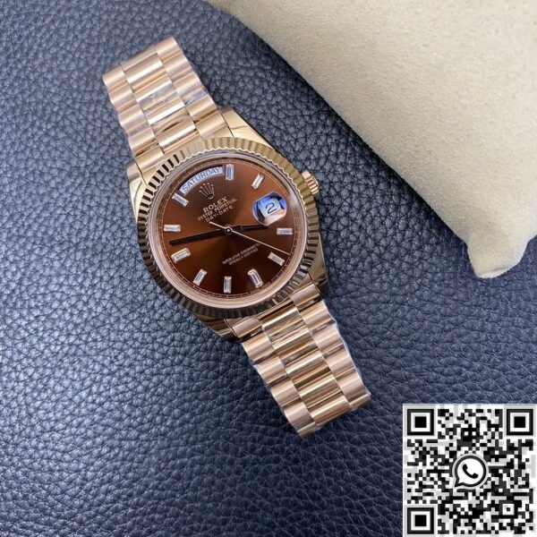 BP Factory Fake Rolex - Day Date Rose Gold Diamond Watch