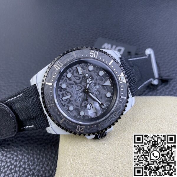 Custom Rolex Sea-Dweller DIW Carbon Fiber Case Watch