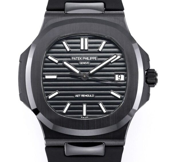 Patek Philippe Custom Watch Nautilus Gradient Black Ceramic