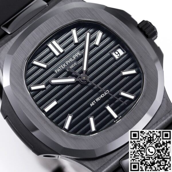 Patek Philippe Custom Watch Nautilus Gradient Black Ceramic