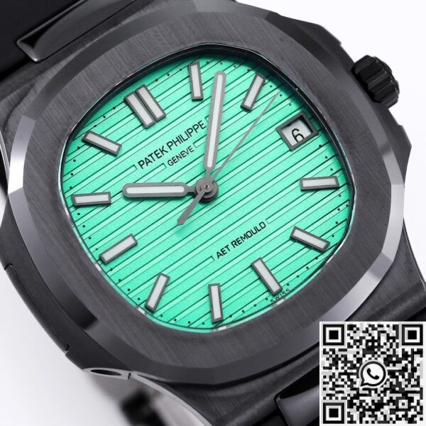 Custom Nautilus Patek Philippe Green Dial Black Ceramic Case