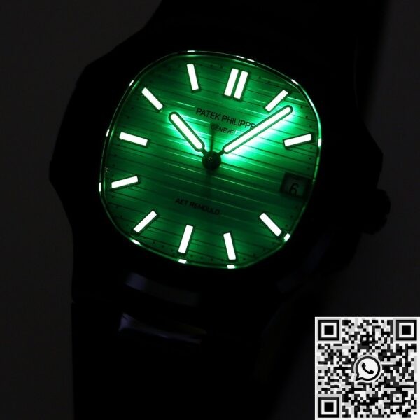 Custom Nautilus Patek Philippe Green Dial Black Ceramic Case