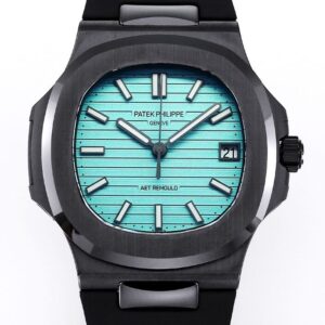 Patek Philippe Custom Tiffany Blue Black Ceramic Case Nautilus