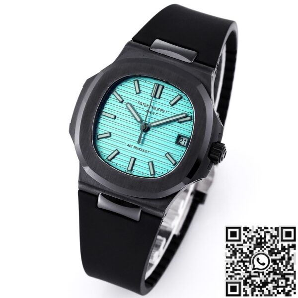 Patek Philippe Custom Tiffany Blue Black Ceramic Case Nautilus