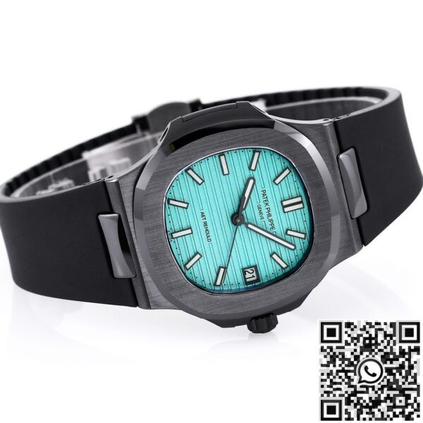 Patek Philippe Custom Tiffany Blue Black Ceramic Case Nautilus