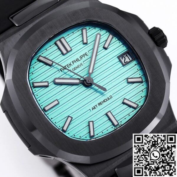 Patek Philippe Custom Tiffany Blue Black Ceramic Case Nautilus