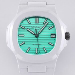 AET Custom Patek Philippe Nautilus Green Dial White Ceramic