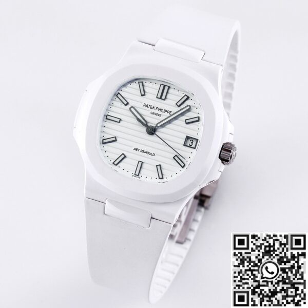 Patek Philippe Nautilus Custom White Ceramic Watch